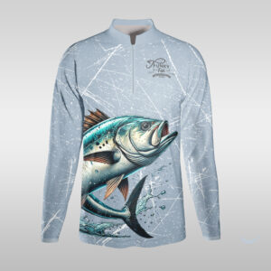 Mandarin Collar Fishing Shirt - Electric Blue