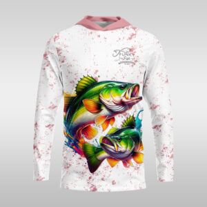 Hooded Fishing Shirt - Epic Bass Pink