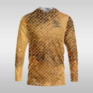 Hooded Fishing Shirt - Gold Mesh