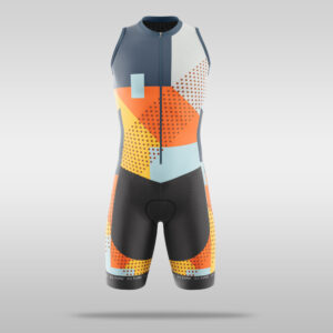 Abstract color block Sleeveless Trisuit