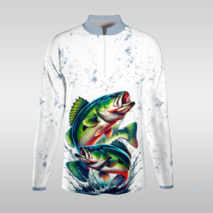 Mandarin Collar Fishing Shirt - Epic Bass
