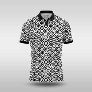 Mens Monochrome Golfer - Diamond Doodle