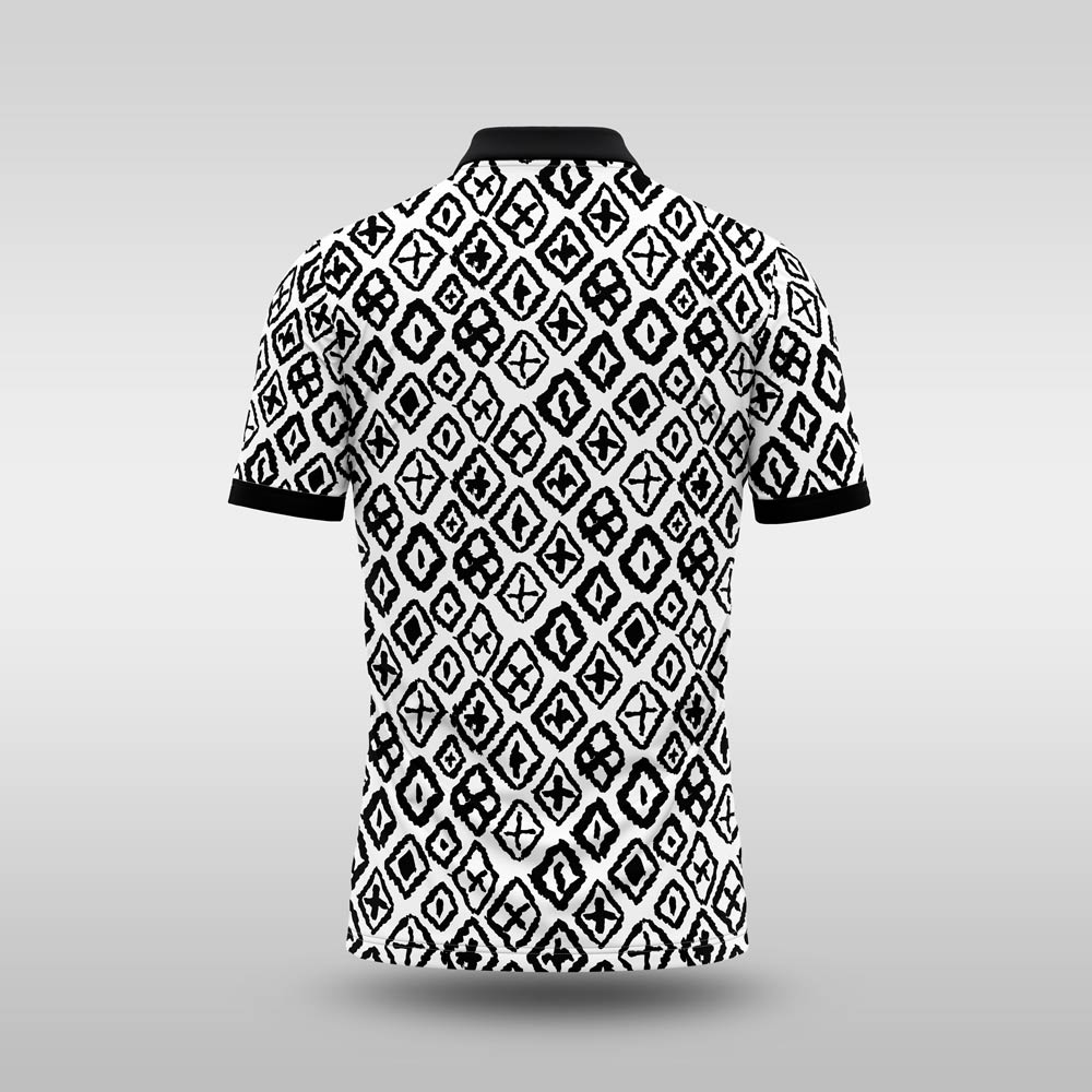 Mens Monochrome Golfer - Diamond Doodle - Image 2