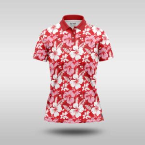 Ladies Premium Golfer - Red Hawaii