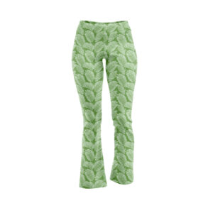 Yoga Pants - Green Leaves