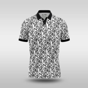 Mens Monochrome Golfer - Modern Paisley