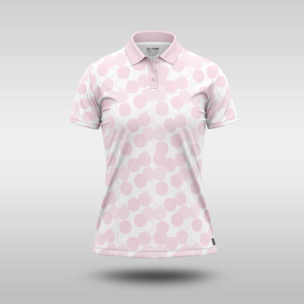 Ladies Premium Golfer - Pink Abstract