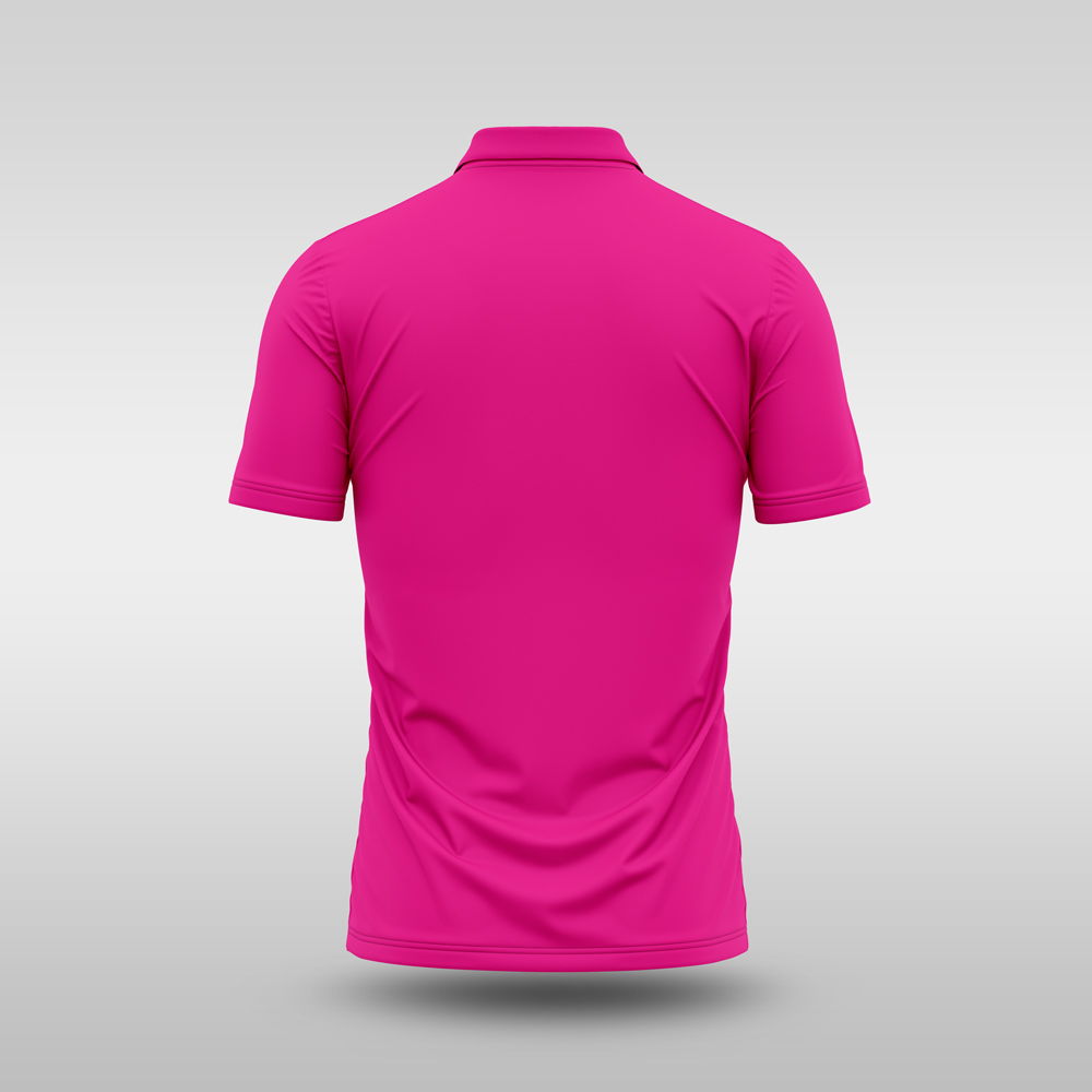 Mens Plain Golfer - Pink - Image 2