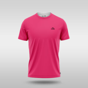 Mens Crew Neck Padel Pro T-Shirt - Pink