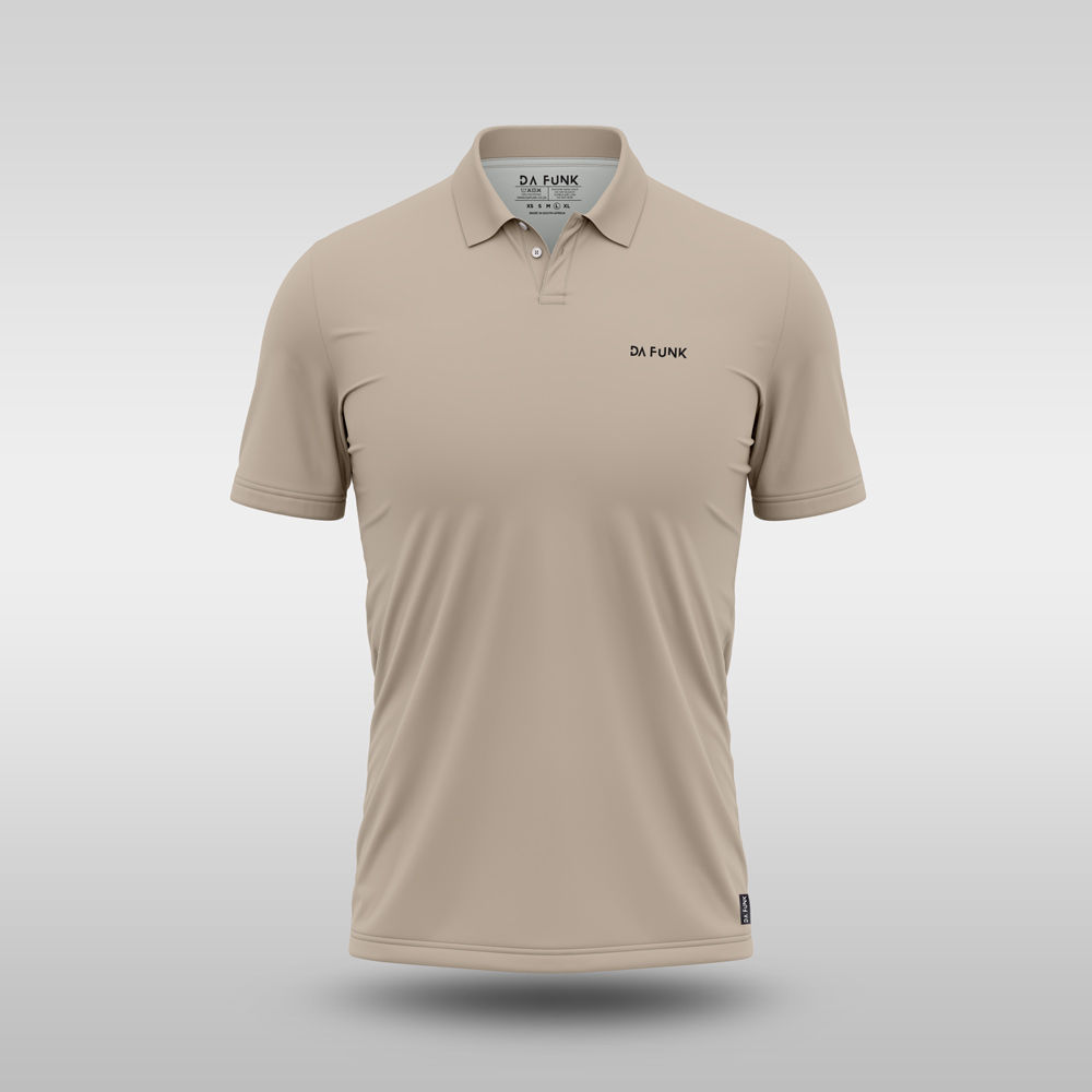Mens Plain Golfer - Stone