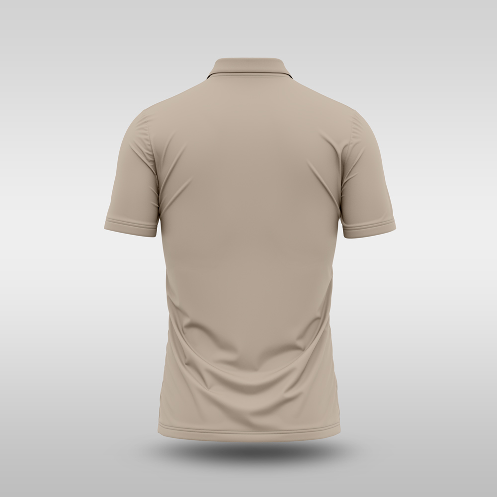 Mens Plain Golfer - Stone - Image 2