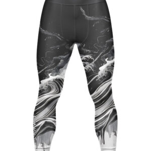 Black Waves Mens Leggings