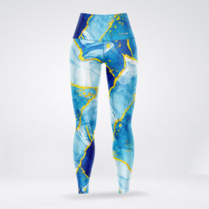 Vivid Blue Marble Leggings