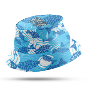 Fully Sublimated Bucket Hat - Go with the flow Blue