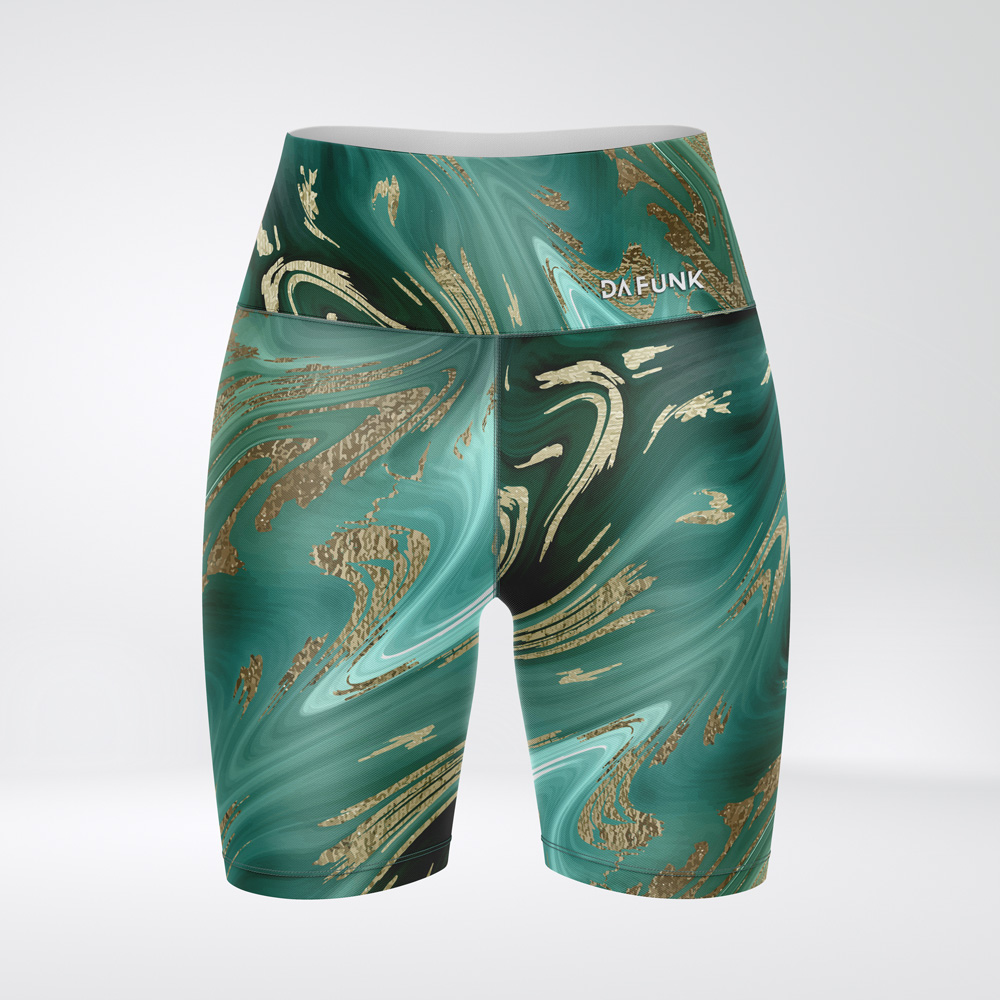 Green Marble Legging – Short