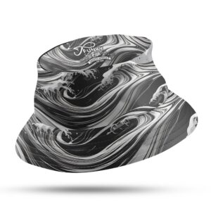 Fully Sublimated Bucket Hat - Grey Waves