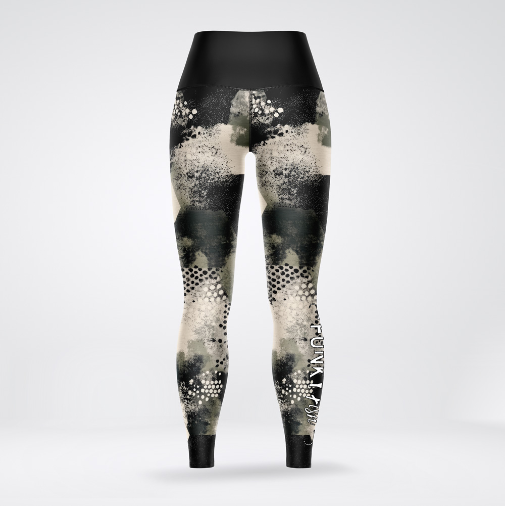 Ladies Leggings – Black Camo - Image 2