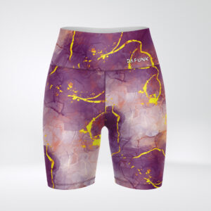 Purple Marble Short Leggings