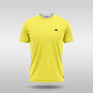 Mens Crew Neck Padel Pro T-Shirt - Yellow